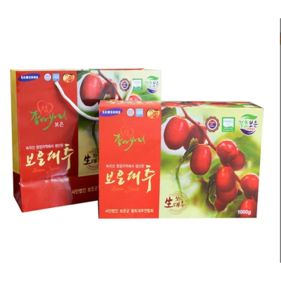 Táo Đỏ Sấy Khô Samsung Boeun Jujube Hàn Quốc Hộp 1kg