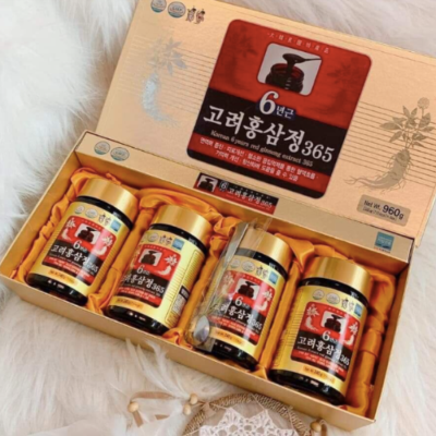 Cao Hồng Sâm Hàn Quốc 365 Từ Nhân Sâm 6 Năm Tuổi (Hộp 4 Lọ x 240g)